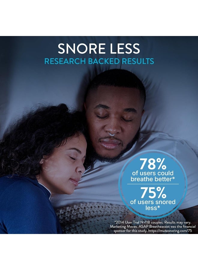 Rhinomed Mute Nasal Dilator for Snore Reduction - Anti-Snoring Aid Solution - Improve Airflow - Comfortable Nose Vents, Breathing Aids for Better Sleep - (Size Small, 3-Pk) - Image 3